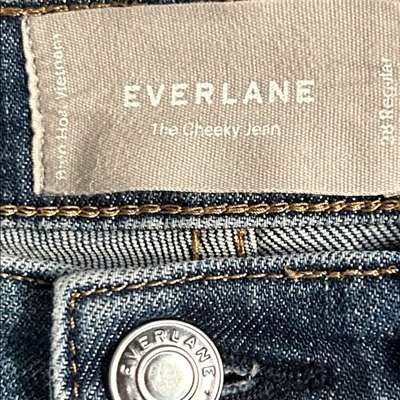 Everlane Women's Blue Crop Ankle Cotton Blend Denim Stretch Every Day Jeans - Picture 3 of 9